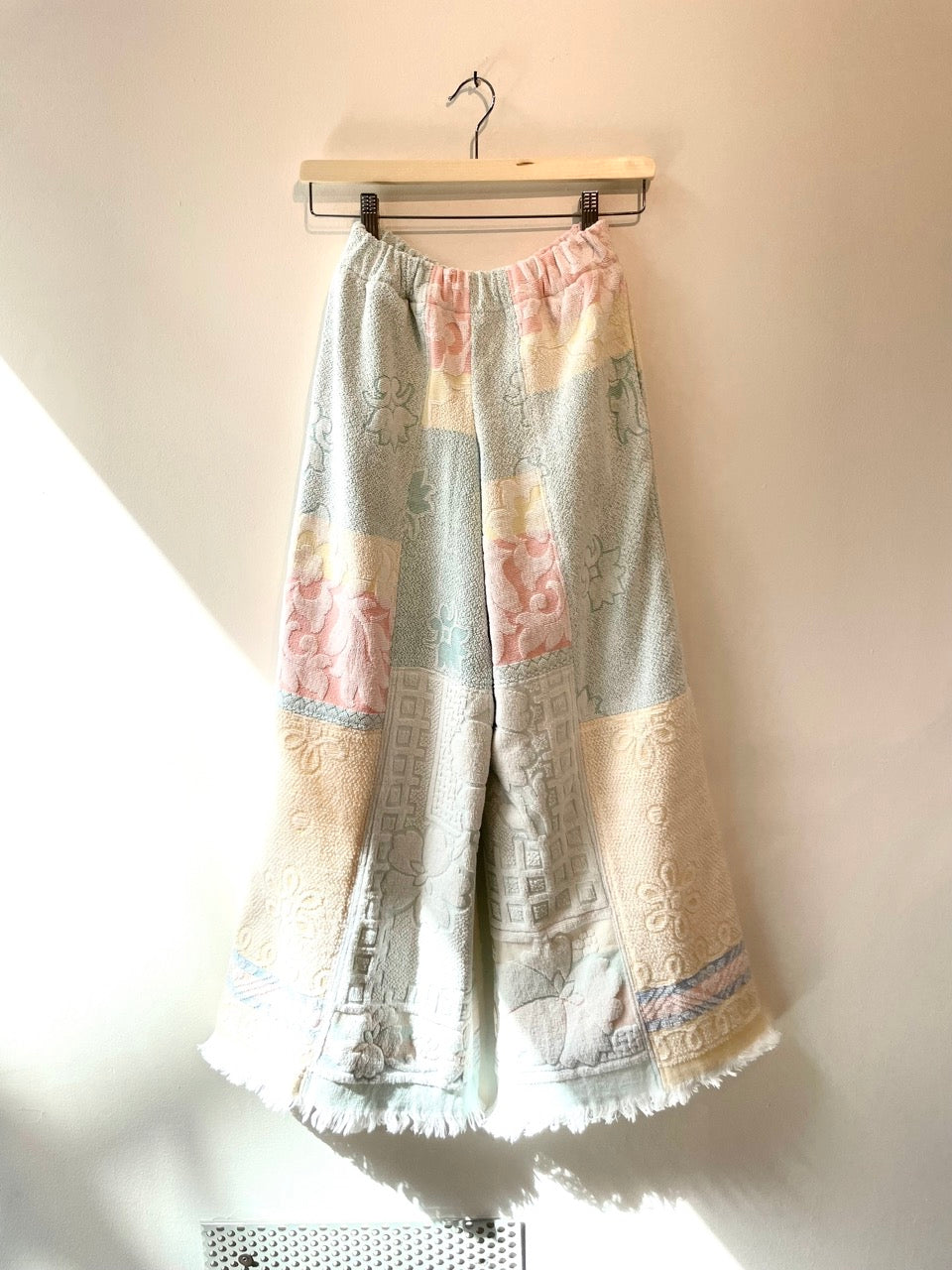 Frottee Pants pastell fringe / XS/S