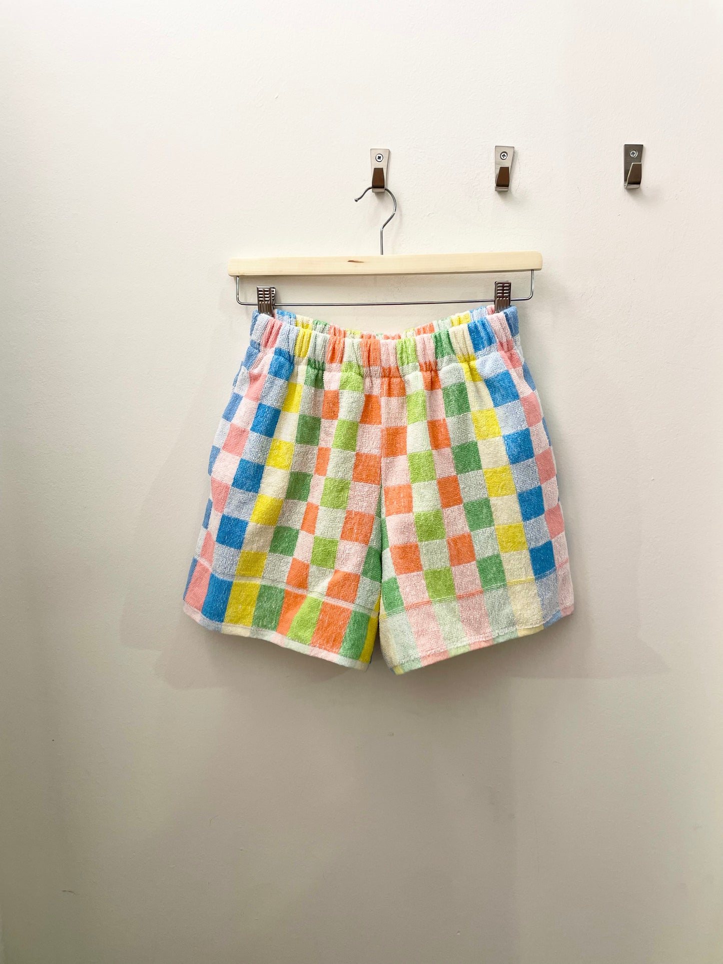Frottee Shorts pastell chess / S/M