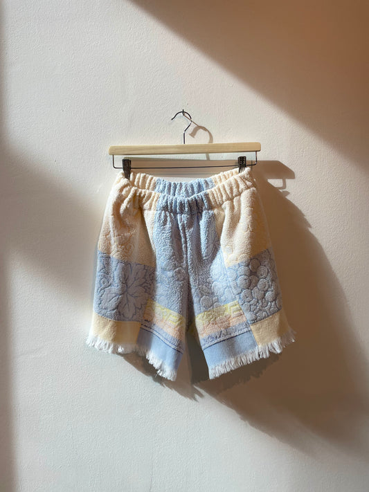 Frottee Shorts yellow blue pastell / L/XL