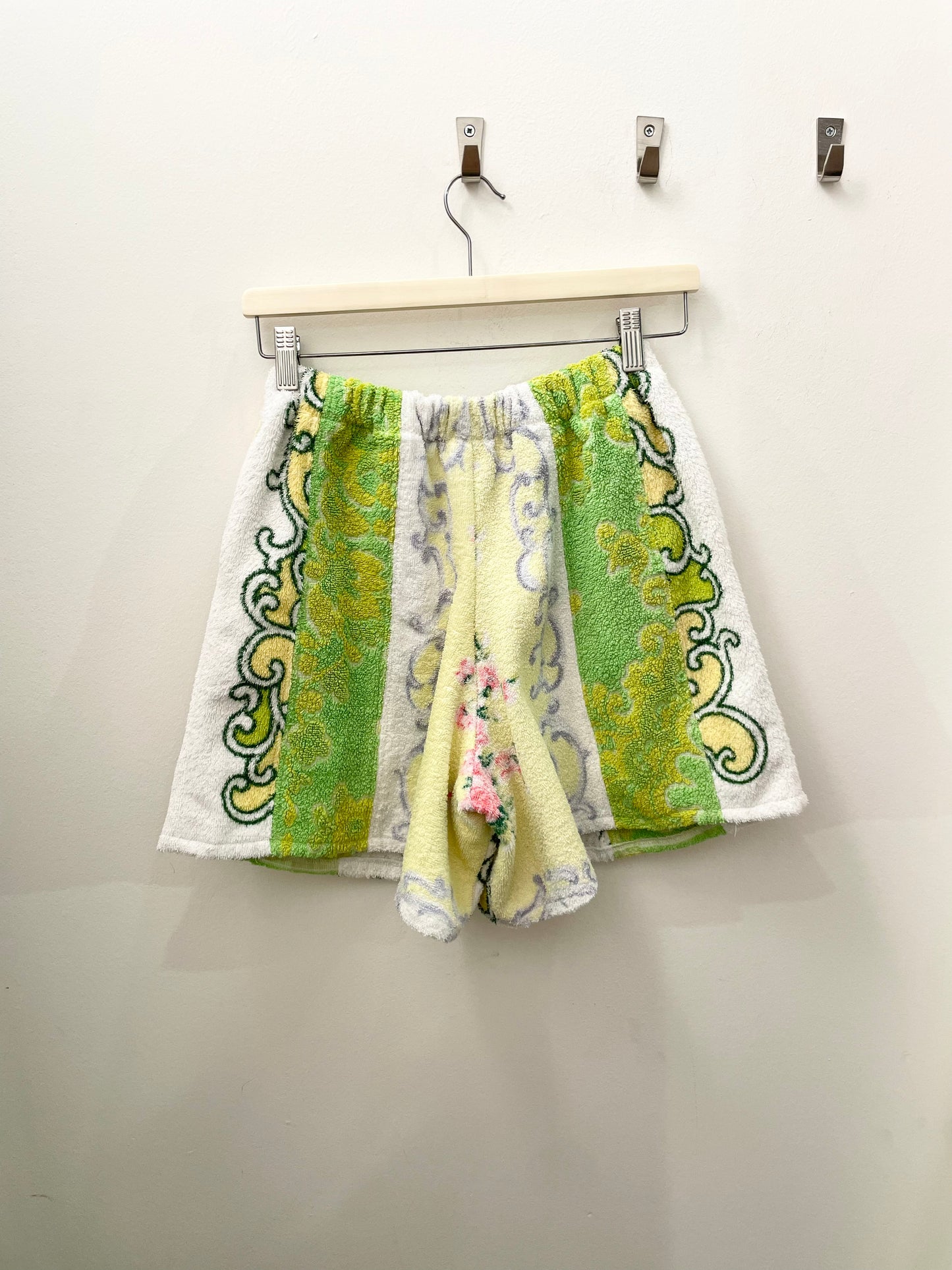 Frottee Shorts green ornament / M